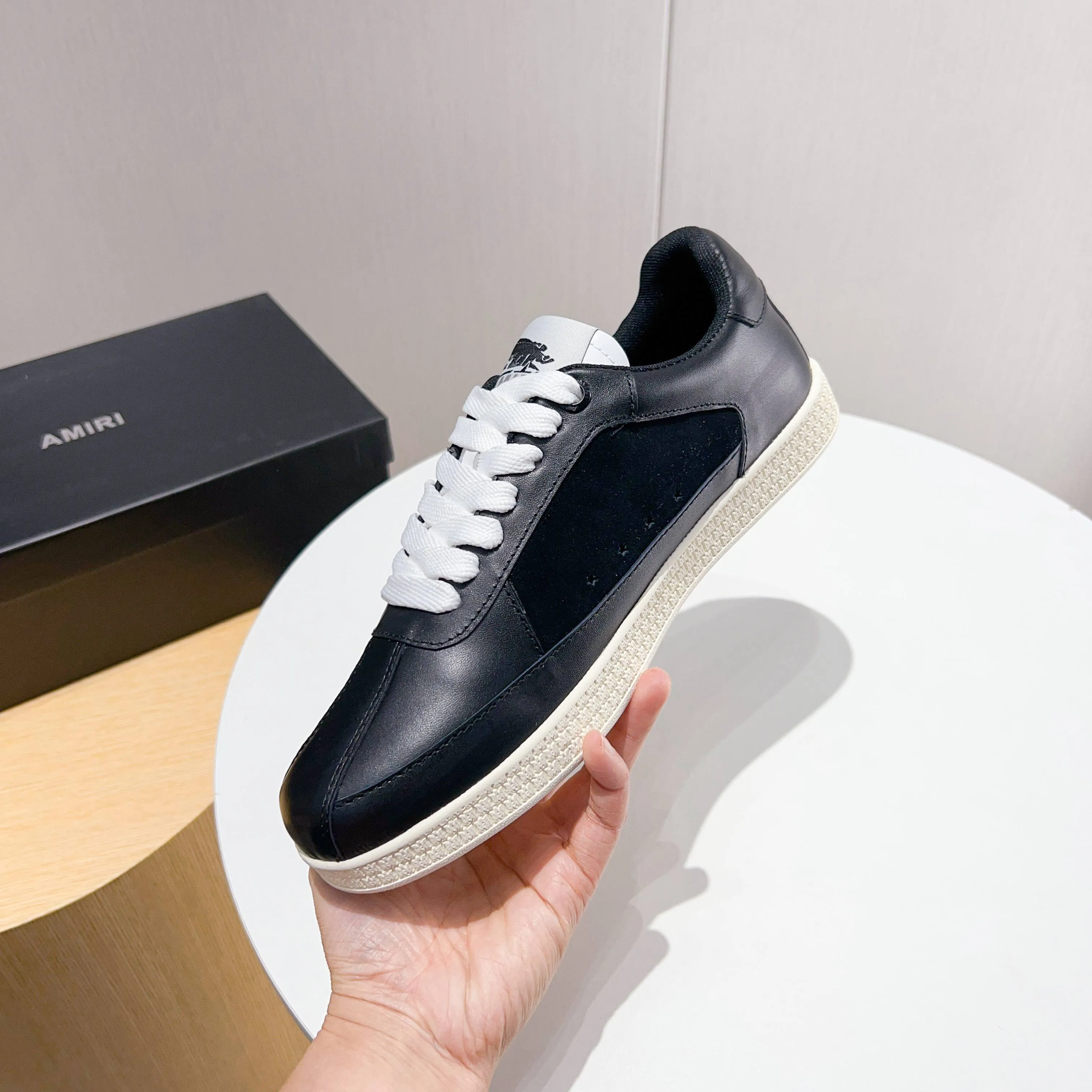 Men's shoes 💰420 [New style] 🌲🌲Balmain - New Amiri trendy shoes, low-top casual sports shoes, the same style as celebrities, made of selected pebbled cowhide and frosted cowhide, original outsole, comfortable on the feet, high-end workmanship, welcome to buy. Size: 39-45 (46 customized)